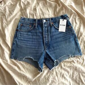 RE/DONE 90’s Low Slung Denim Shorts— NWT